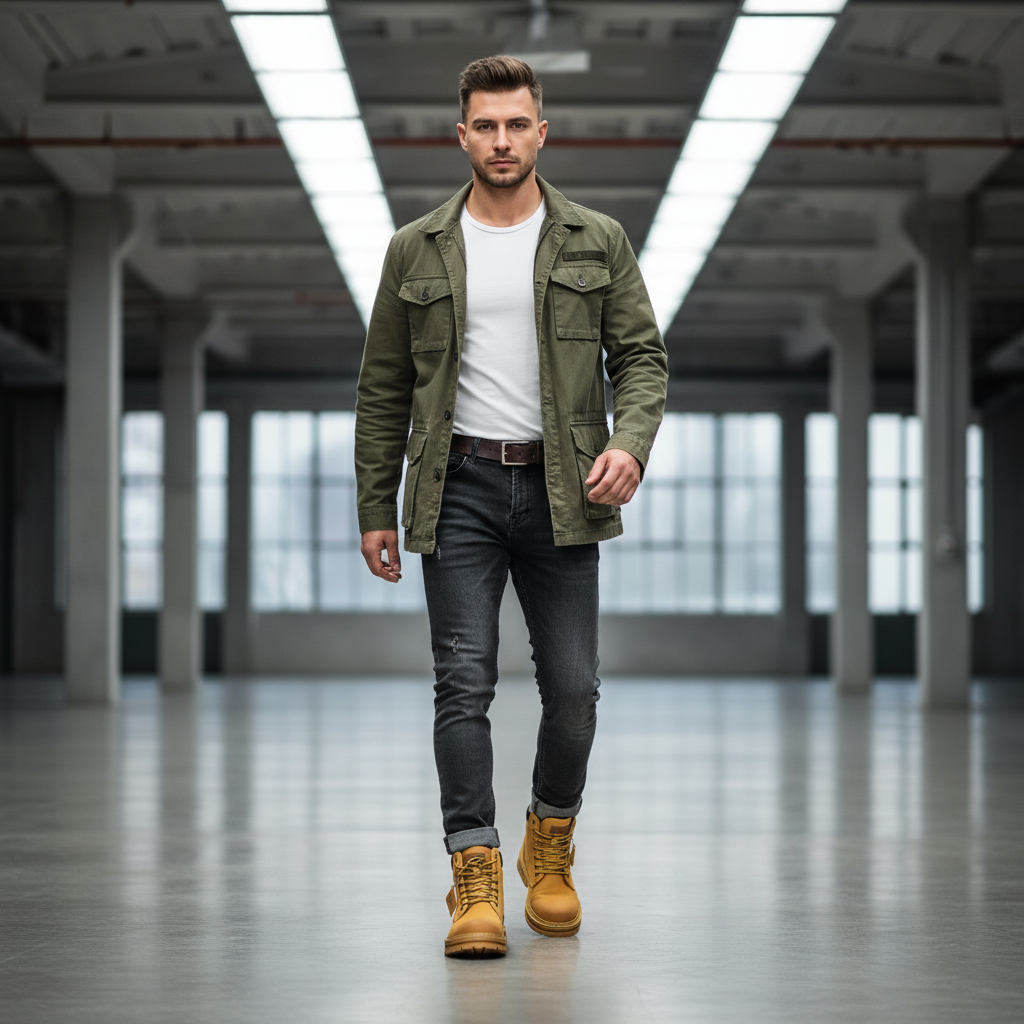 Robuste Arbejdsstøvler | Kontraststikning | Udendørs & Arbejde