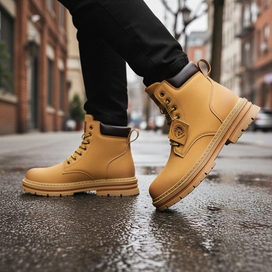 Robuste Arbejdsstøvler | Kontraststikning | Udendørs & Arbejde