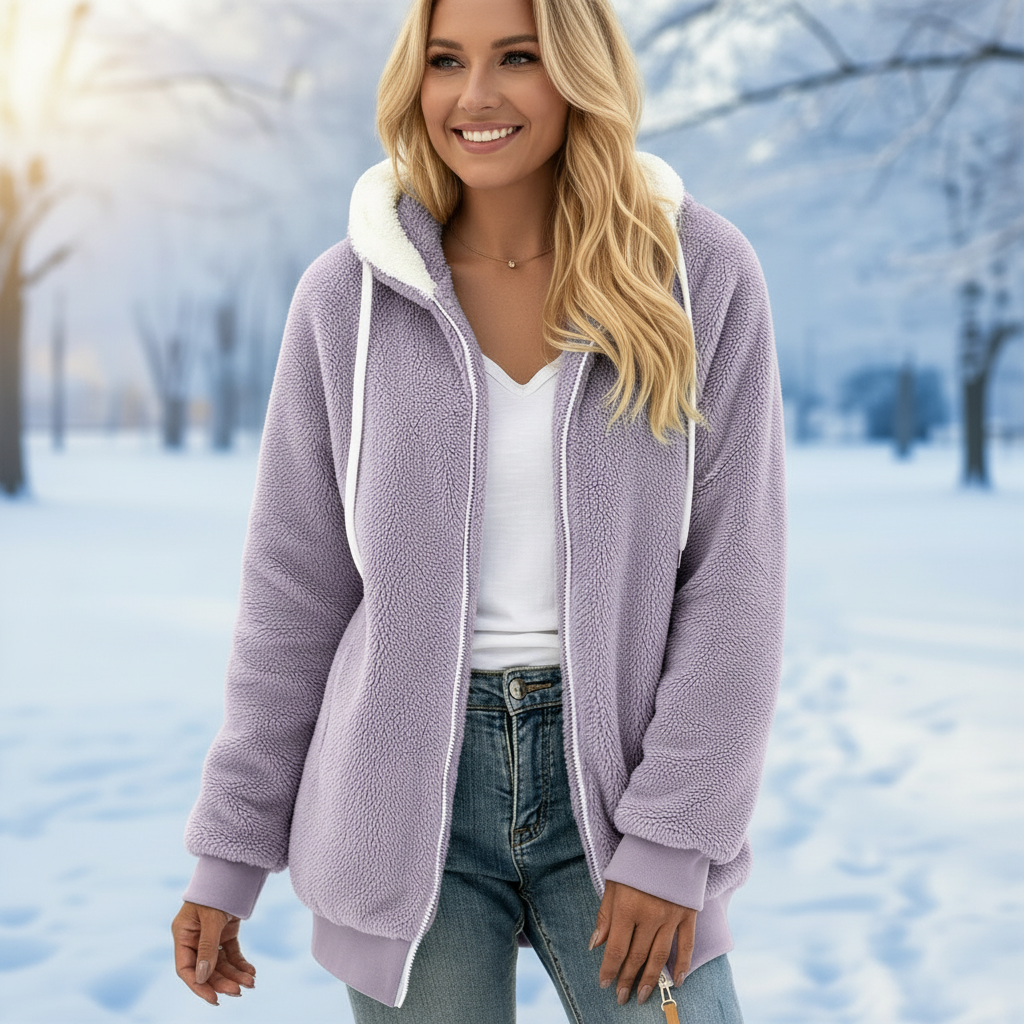 Afslappet Fleece Hættetrøje | Fuzzy Komfort | Hverdag