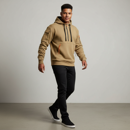 Utility Hættetrøje | Half-Zip Design | Til Alle Årstider