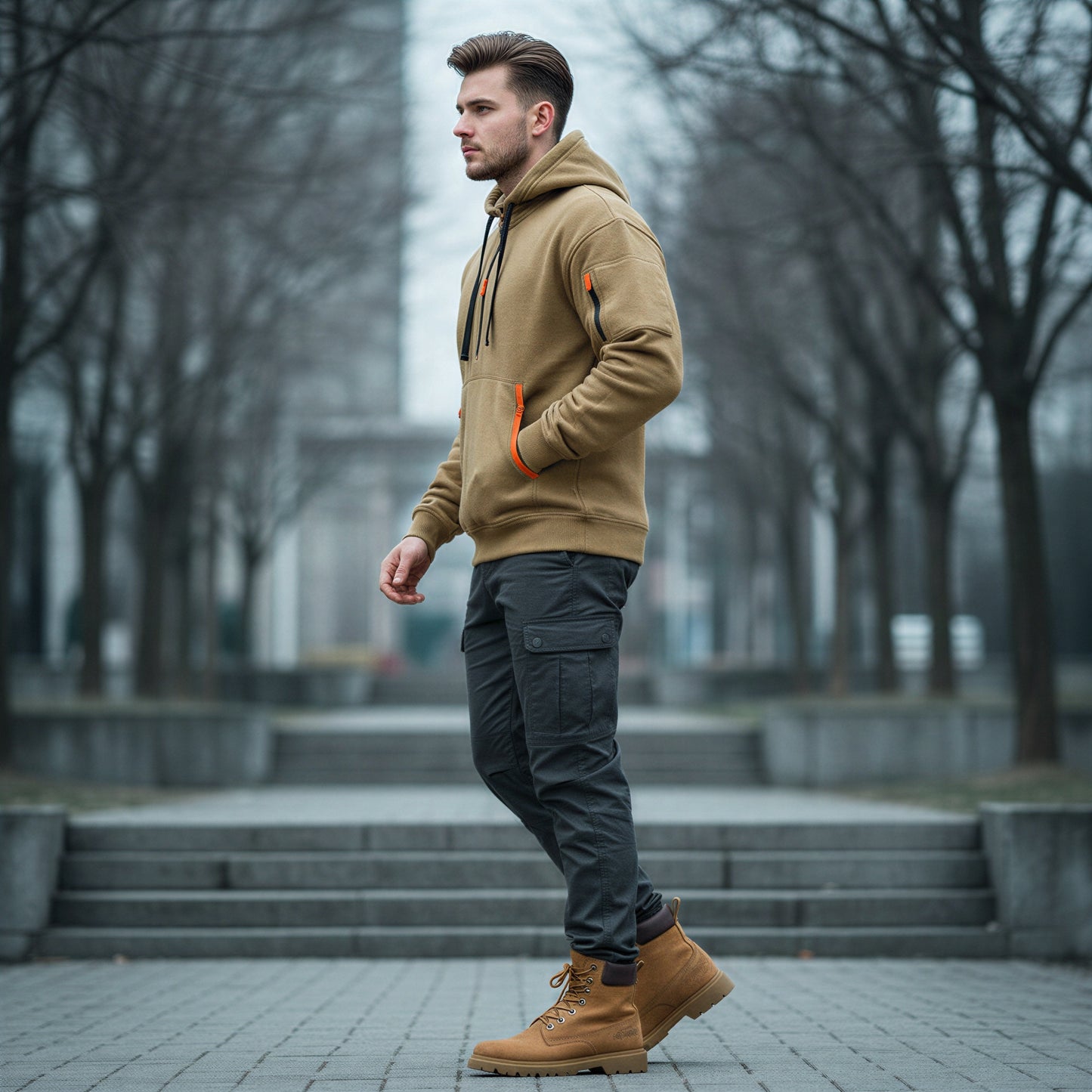 Utility Hættetrøje | Half-Zip Design | Til Alle Årstider