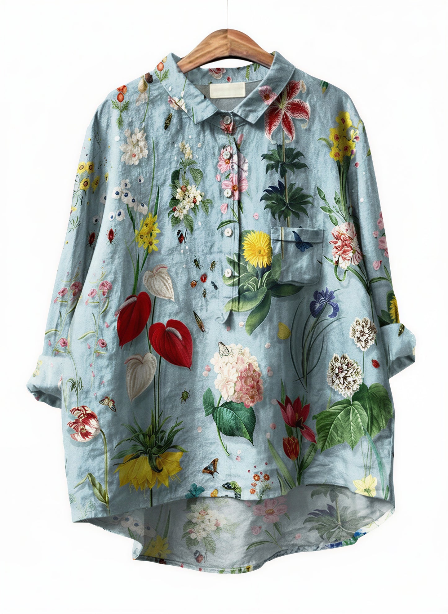 Bohème Bluse | Blomstertryk | Afslappet Pasform