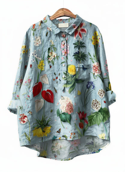 Bohème Bluse | Blomstertryk | Afslappet Pasform