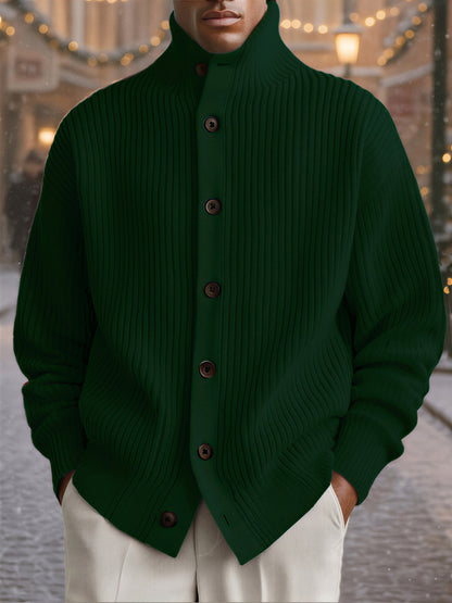 Norideen Strikket Cardigan | Høj Krave | Afslappet Stil