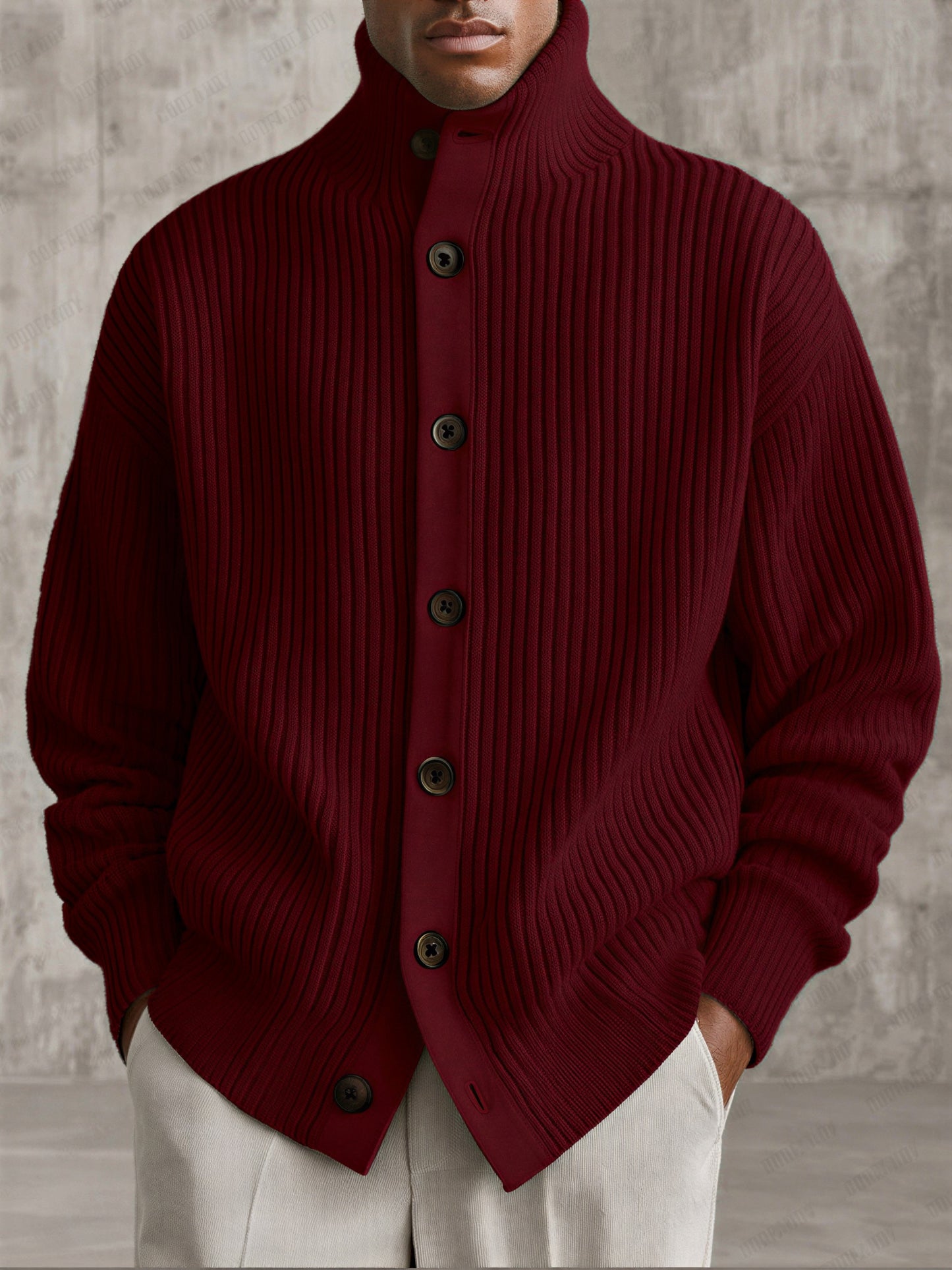 Norideen Strikket Cardigan | Høj Krave | Afslappet Stil