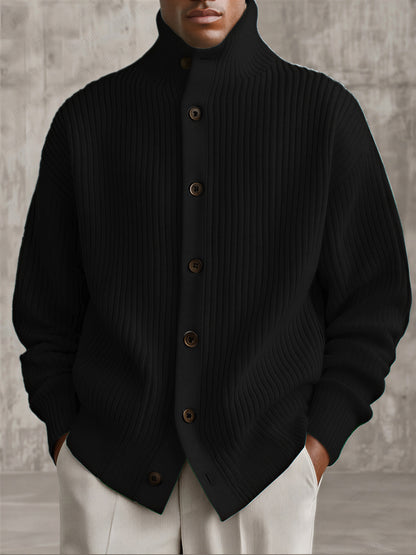 Norideen Strikket Cardigan | Høj Krave | Afslappet Stil