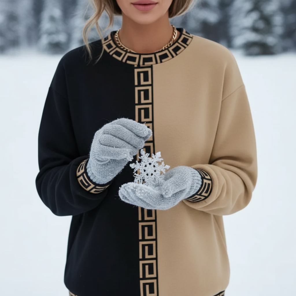 Afslappet Sweatshirt | Kontrastpaneler | Hverdag