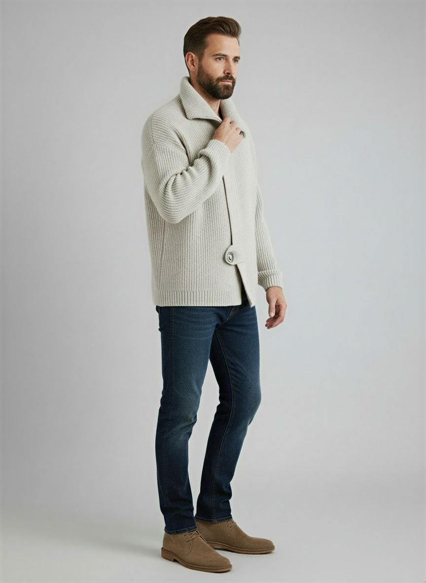 Afslappet Strik Cardigan | Chunky Strik | Efterår