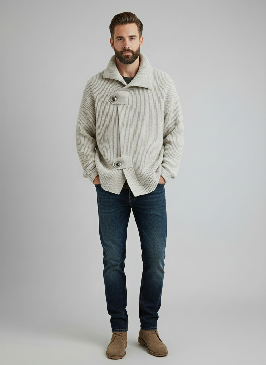 Afslappet Strik Cardigan | Chunky Strik | Efterår