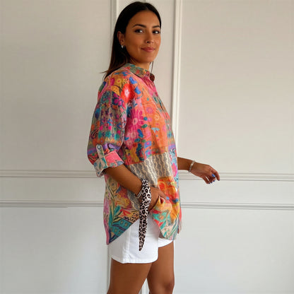 Boheme Viskose Skjorte | Blomsterprint | Casual