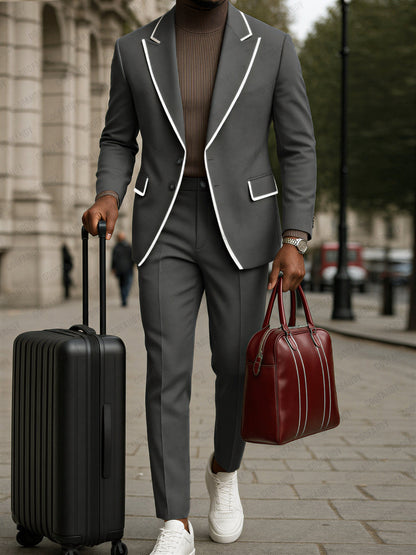 Moderne Jakkesæt | Kontrastpiping | Business Casual