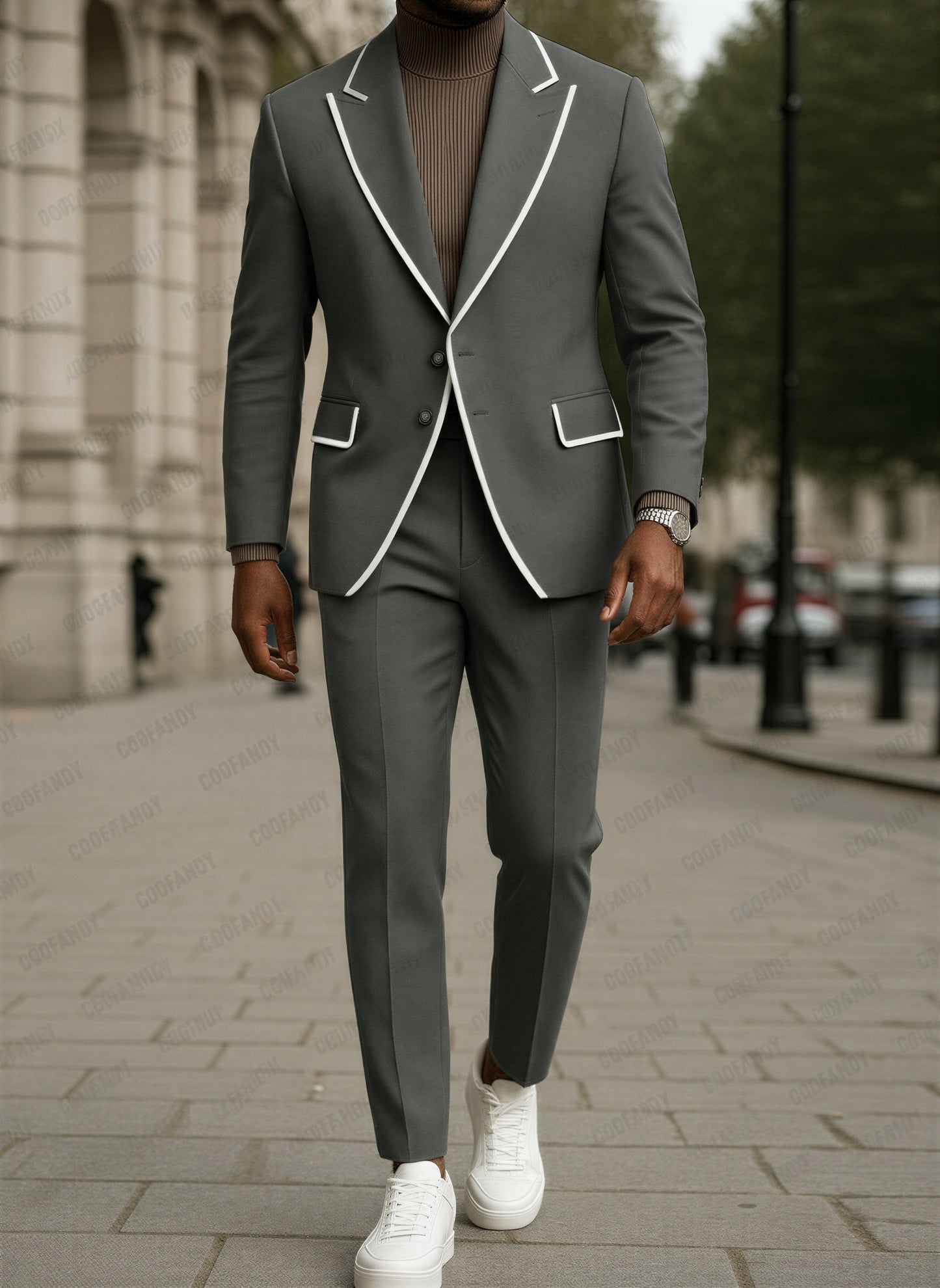 Moderne Jakkesæt | Kontrastpiping | Business Casual