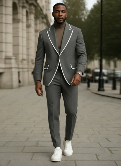 Moderne Jakkesæt | Kontrastpiping | Business Casual