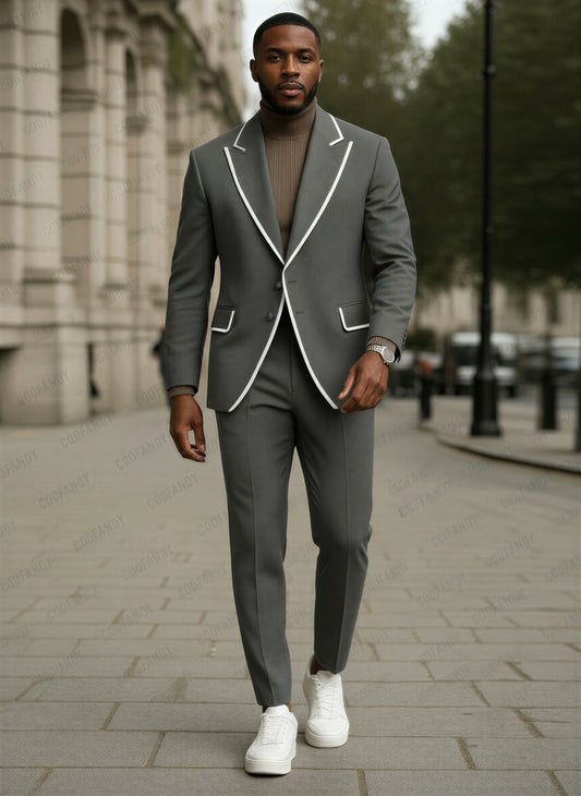 Moderne Jakkesæt | Kontrastpiping | Business Casual