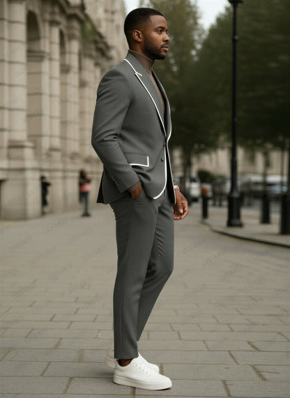 Moderne Jakkesæt | Kontrastpiping | Business Casual