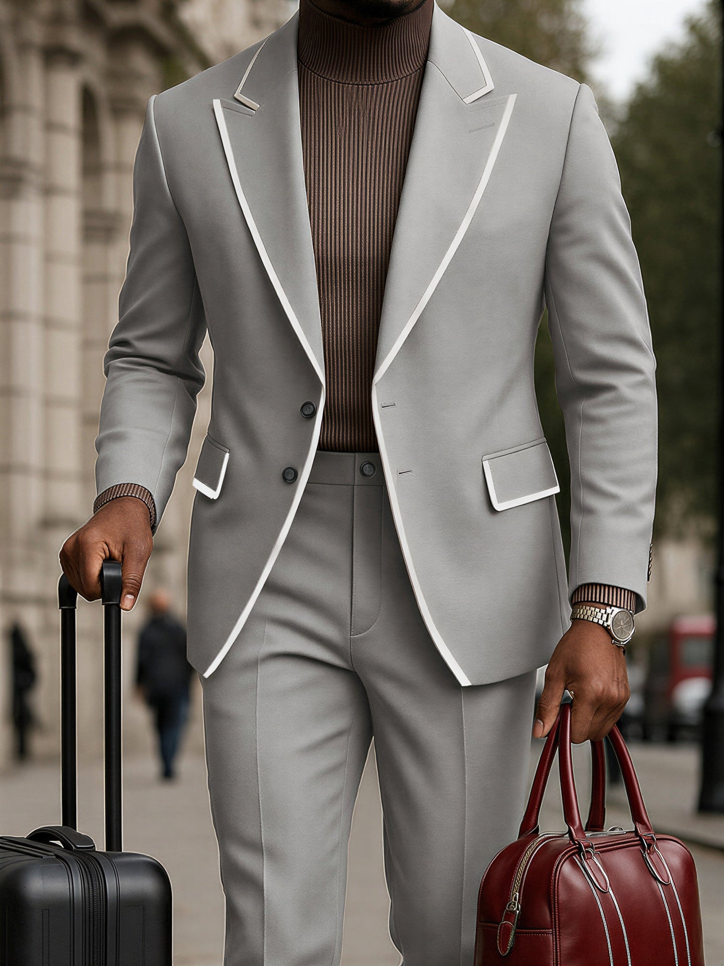 Moderne Jakkesæt | Kontrastpiping | Business Casual