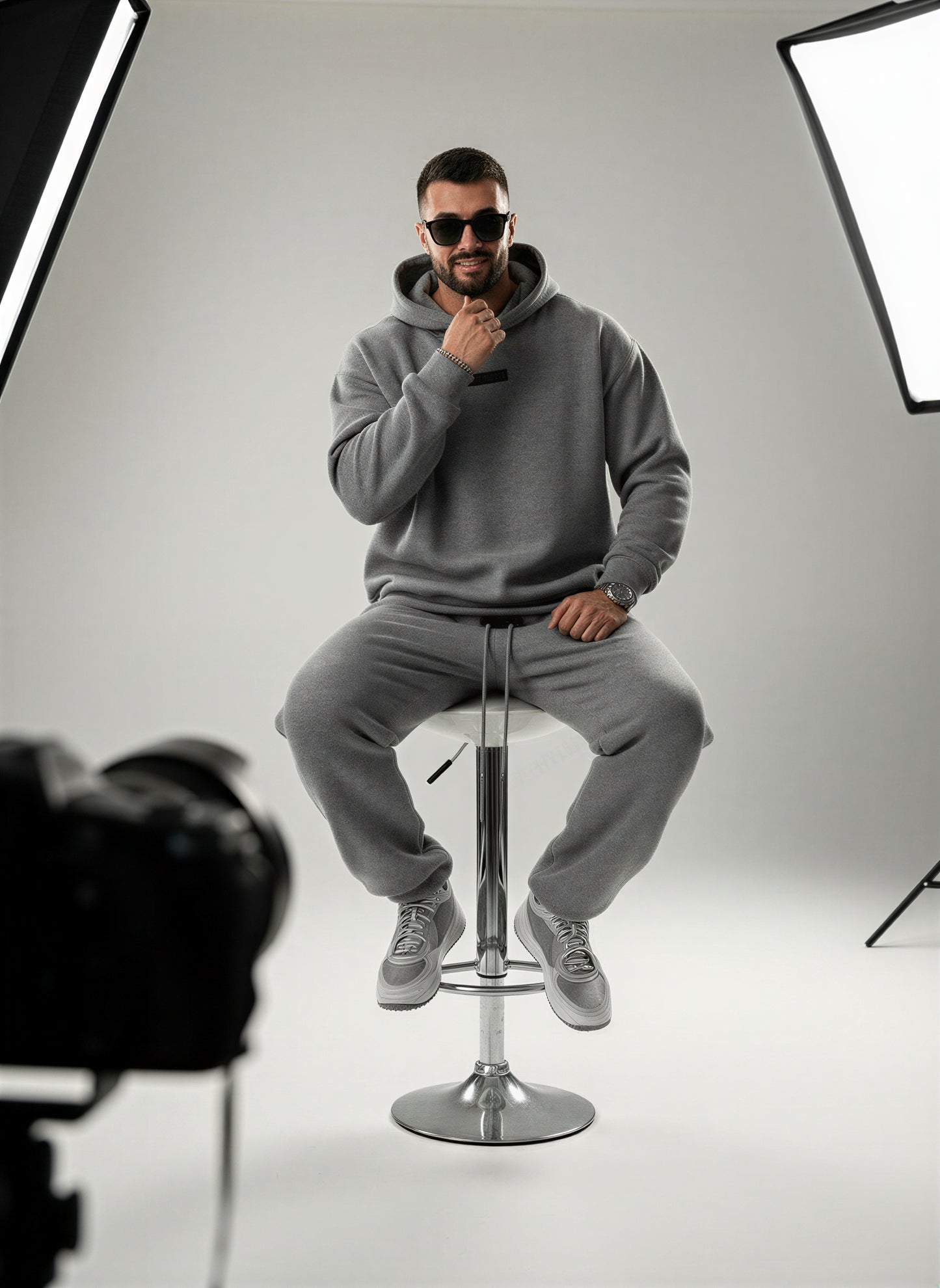 Afslappet Streetwear Sæt | Oversized Hoodie & Bukser | Hverdag