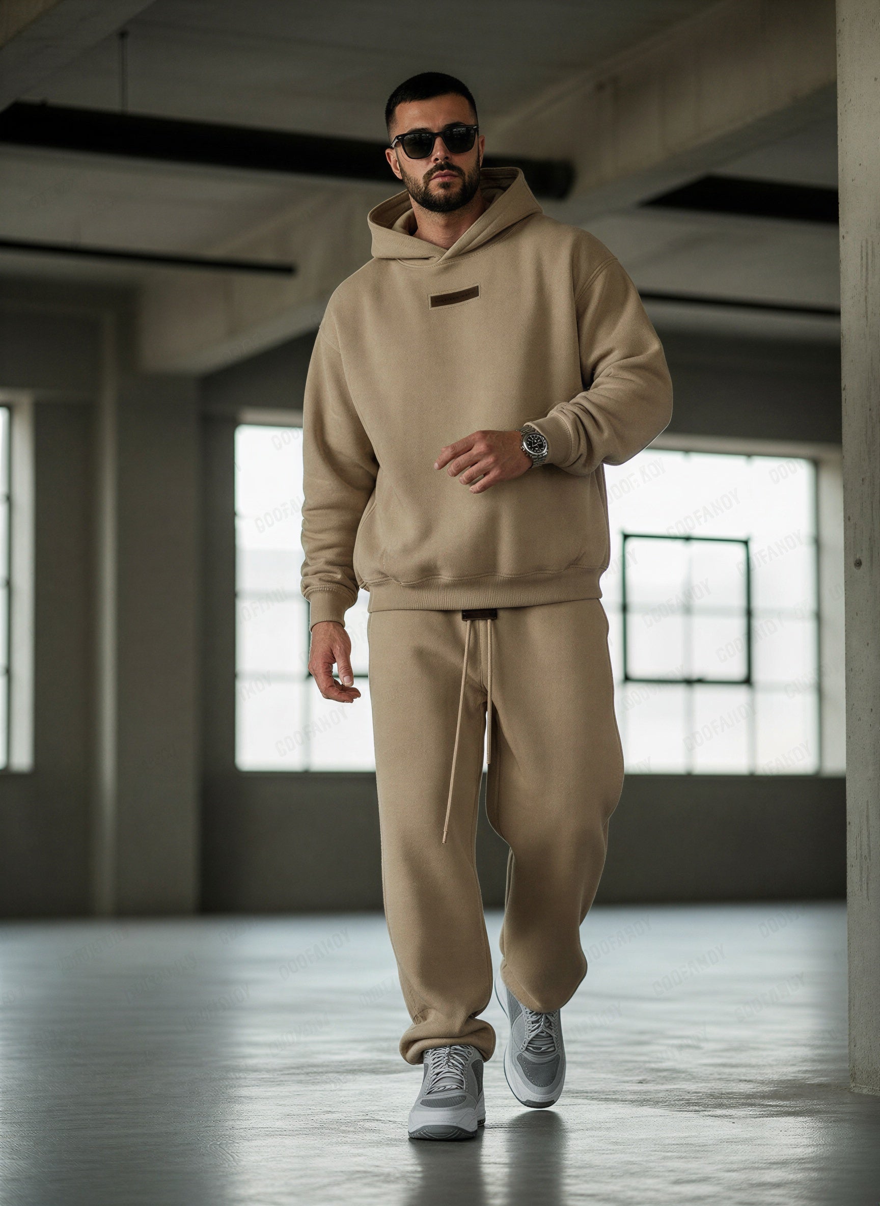 Afslappet Streetwear Sæt | Oversized Hoodie & Bukser | Hverdag