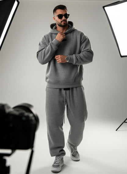 Afslappet Streetwear Sæt | Oversized Hoodie & Bukser | Hverdag