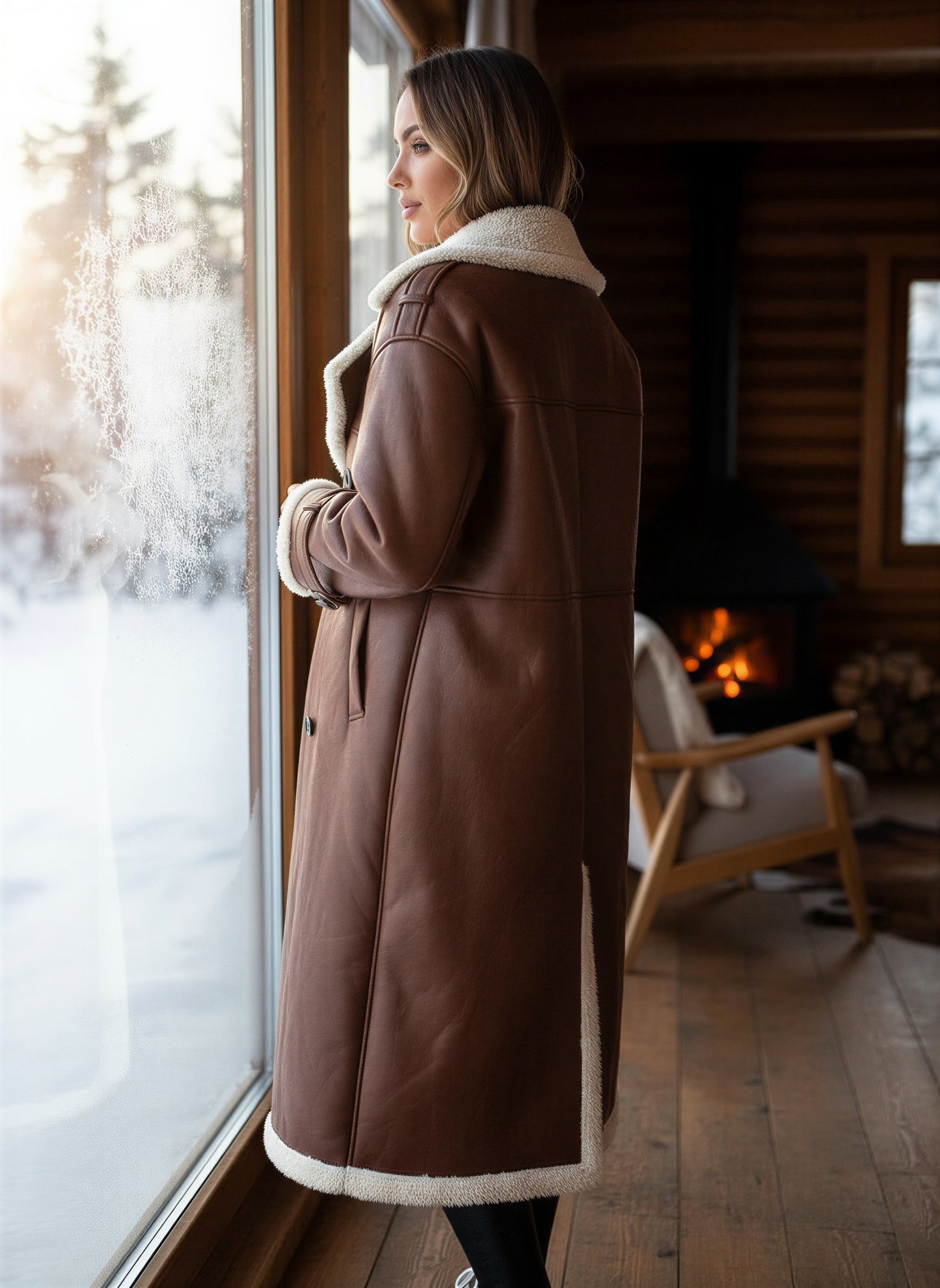 Helga Langfrakke | Luksuriøs Shearling | Vinterstil