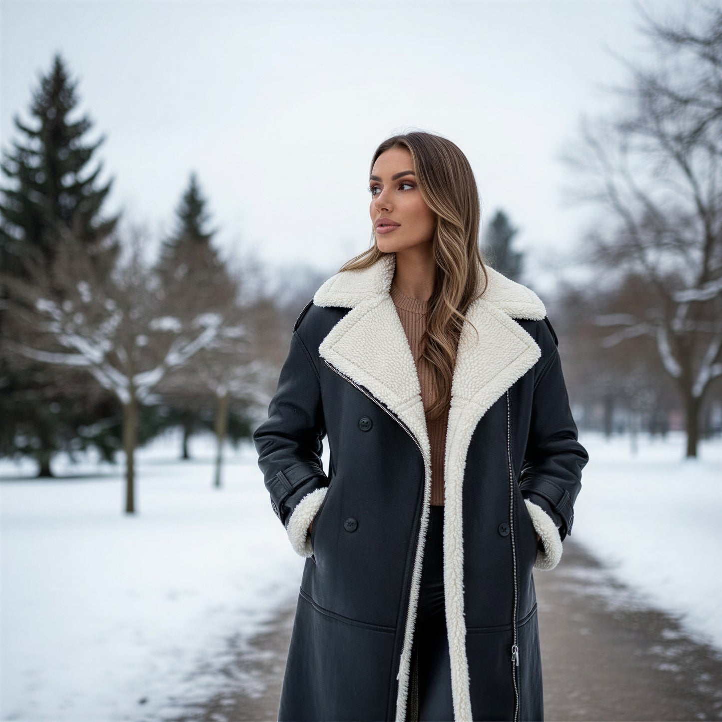 Helga Langfrakke | Luksuriøs Shearling | Vinterstil