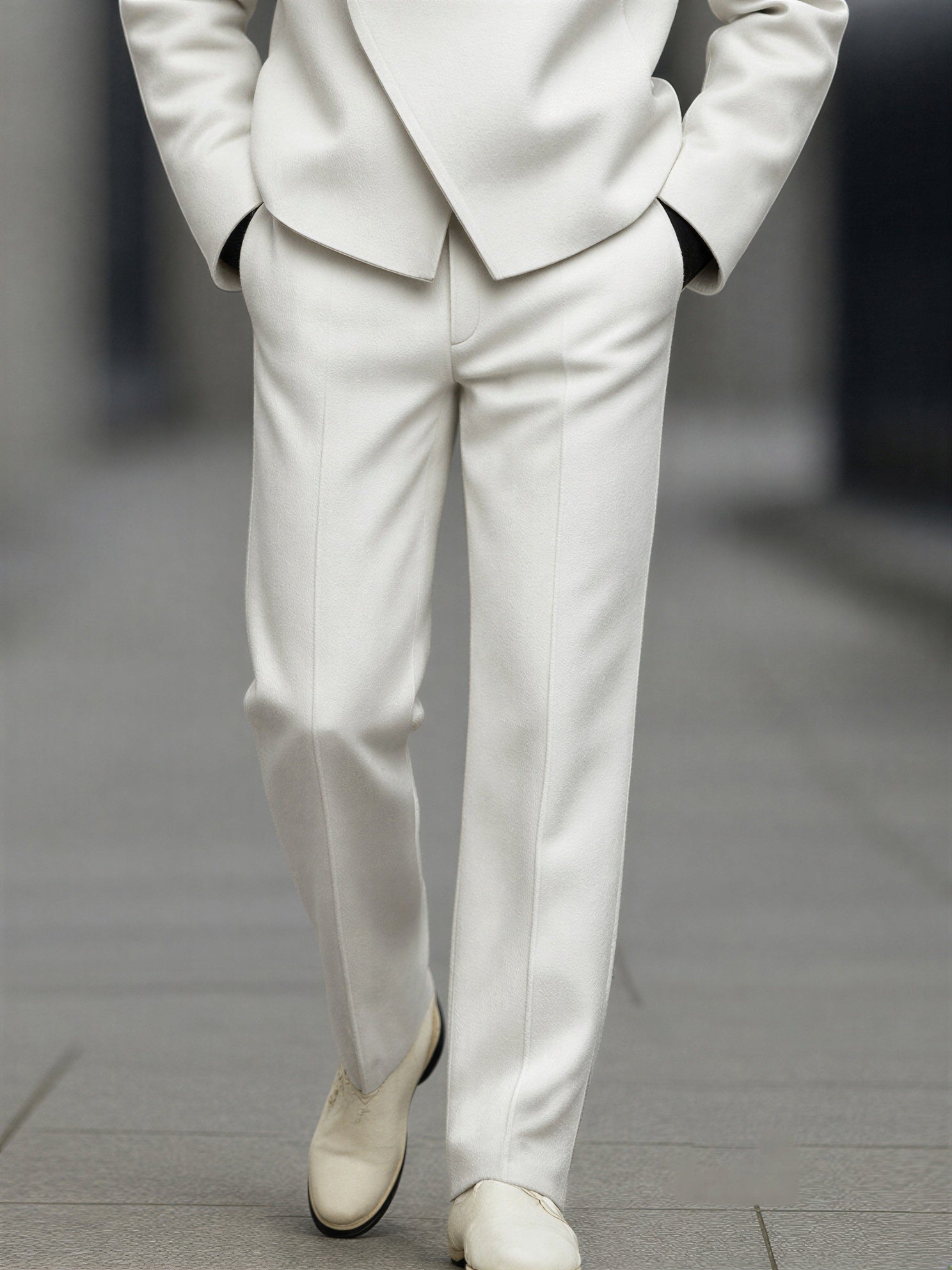 Avantgarde Sæt | Asymmetrisk Design Blazer & Bukser | Formel Elegance