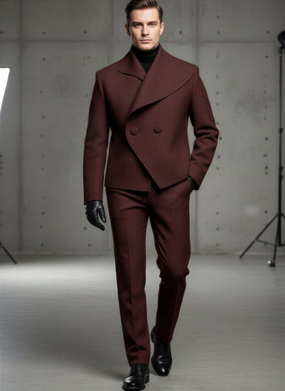 Avantgarde Sæt | Asymmetrisk Design Blazer & Bukser | Formel Elegance