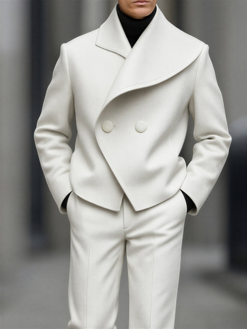 Avantgarde Sæt | Asymmetrisk Design Blazer & Bukser | Formel Elegance