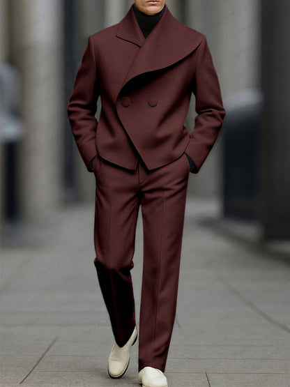 Avantgarde Sæt | Asymmetrisk Design Blazer & Bukser | Formel Elegance