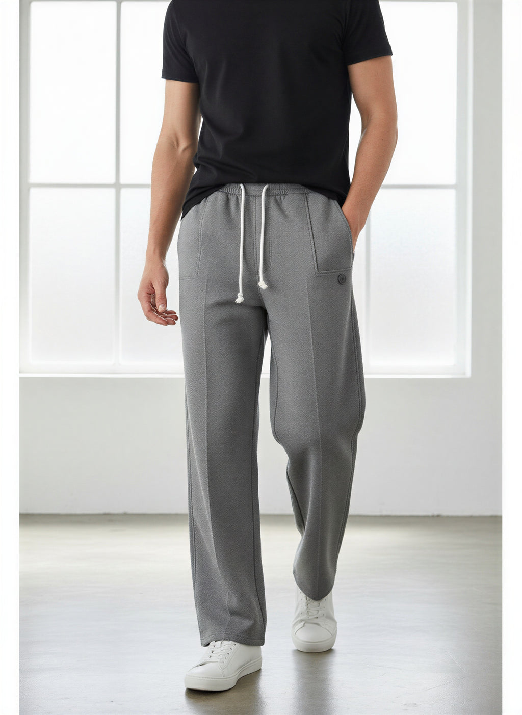 Afslappede Wide-Leg Bukser | Komfortabel Snøre | Hverdagsstil