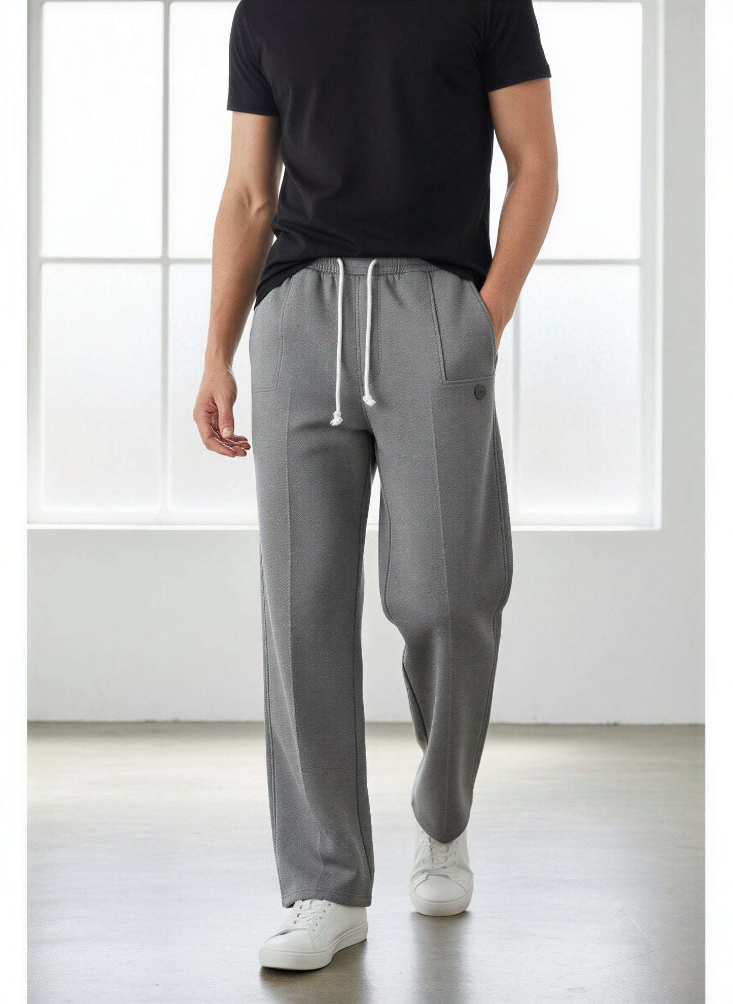 Afslappede Wide-Leg Bukser | Komfortabel Snøre | Hverdagsstil