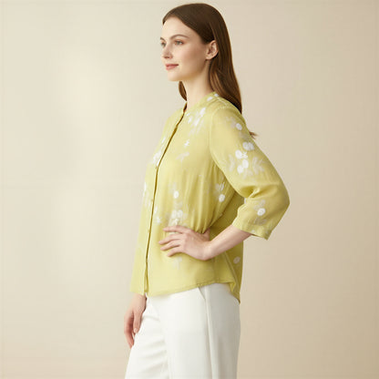 Elegant Broderet Bluse | Blomstermønster | Sommerens Must-Have