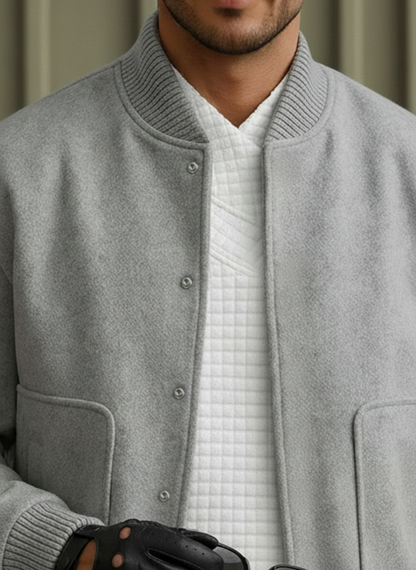 Klassisk Varsity Jakke | Uldblanding | Hverdag