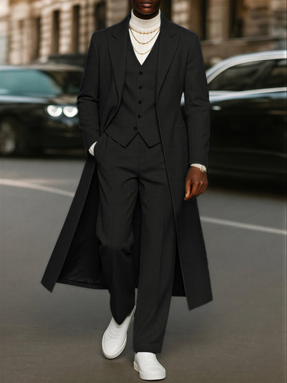 Sofistikeret 3-delt Sæt | Uldblanding | Moderne Formel