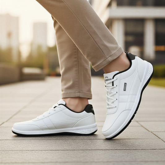 Klassiske Sneakers | Blå Med Kontraststriber | Hverdag