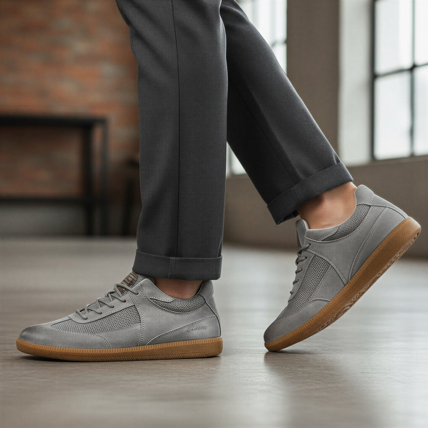 Retro Sneakers til Mænd | Suede-look & Mesh | Hverdag