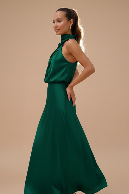 Elegant Kjole | Asymmetrisk draperet halsudskæring | Året rundt