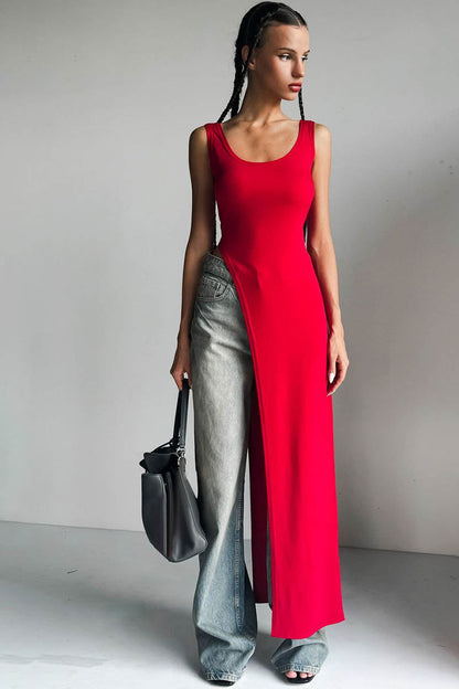 Moderne Top - Asymmetrisk Kant & Slids