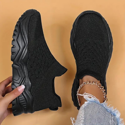 Slip-on Sneakers: Åndbar Komfort, Chunky Sål