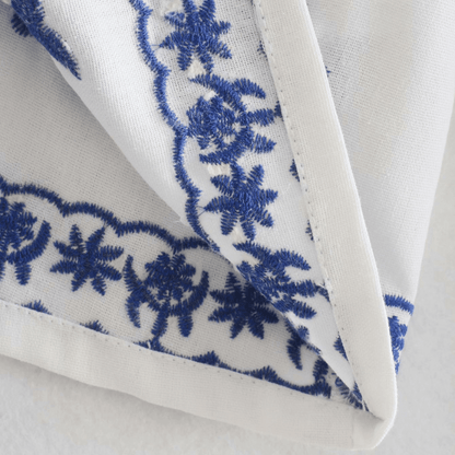 Boheme Broderet Jakke med Blomstermønster