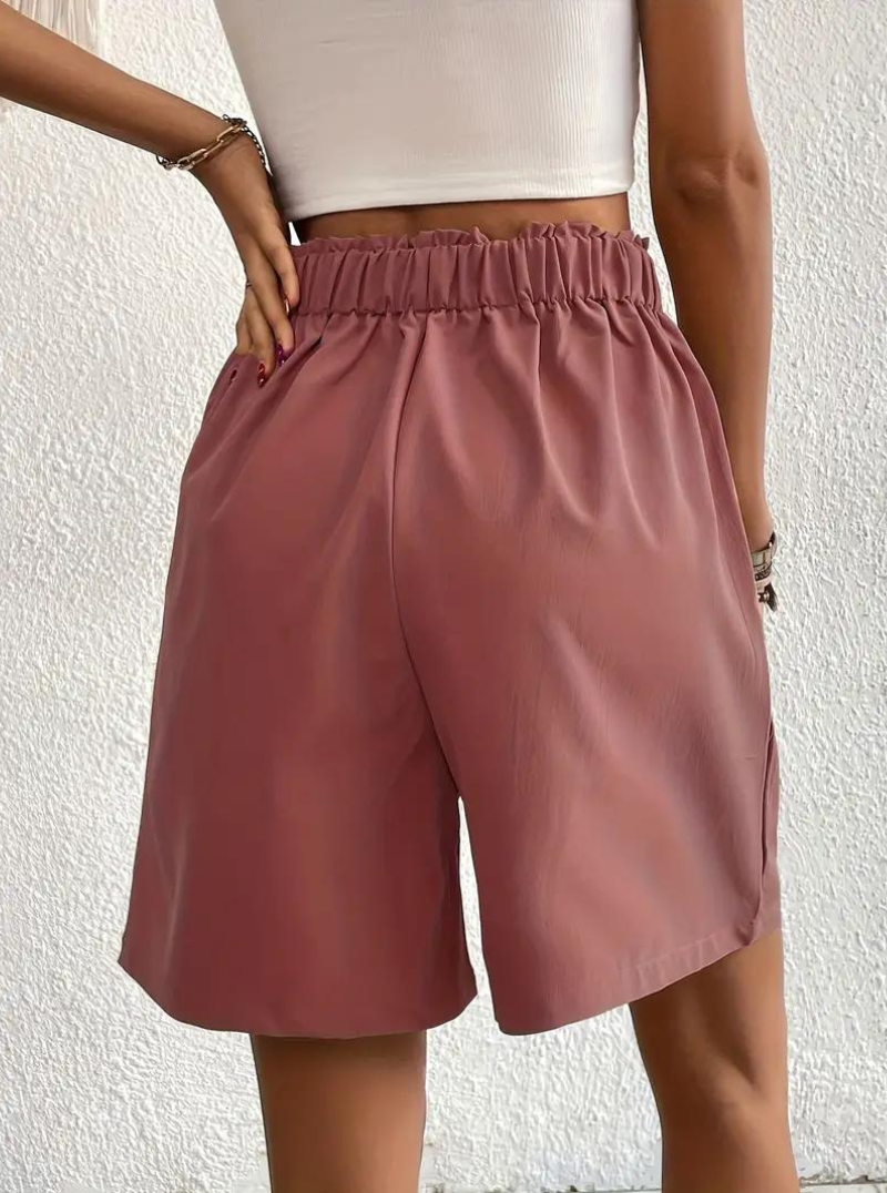 Kvinders Shorts – Højtaljede Plisserede med Funktionelle Lommer, Elegant Stil-82558-26fbb20f-9aa7-4ac1-af69-190268f7147e