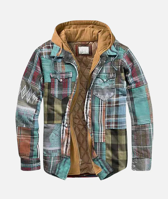 Richard | Herren Patchwork Flanelljacke Winter - Elle Zürich