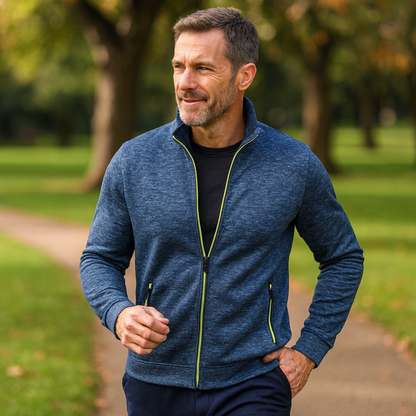 James Strikket Jakke | Kontrast Lynlås | Casual Sport