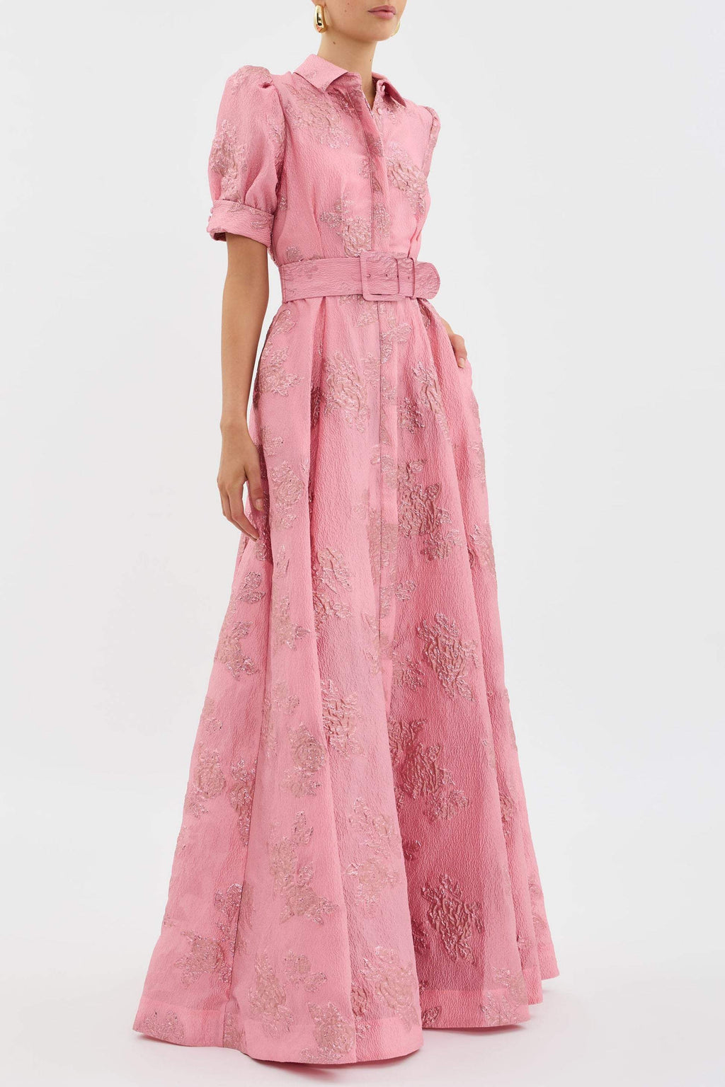 Penny | Elegant Floral Maxi Dress with Belt - Image 3