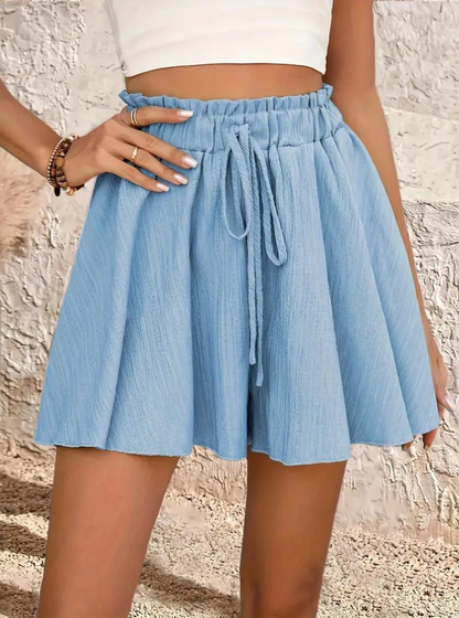 Højtaljede A-formede shorts