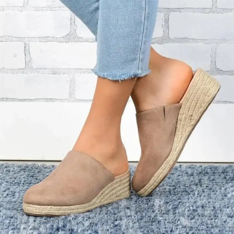 Dame Ruskindssko Kilehæl – Espadrille, Slip-on Design, Norideen-83367-458d7d17-51b8-427a-a82d-6edb5b2f5c77