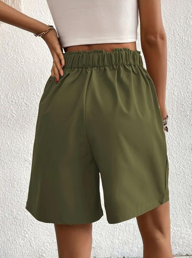 Kvinders Shorts – Højtaljede Plisserede med Funktionelle Lommer, Elegant Stil-82558-4bb7a632-19f5-4c3e-8972-750601bf16f9