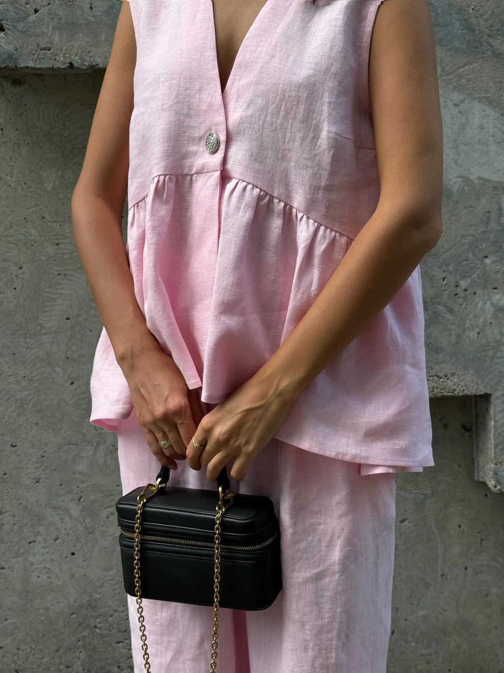 Norideen Dame Hør Todelt Sæt – Ærmeløs V-hals Top & Vide Ben Bukser, S-XL-83272-4bbf5cd4-b085-4c5a-92d3-34eeb6c17a94