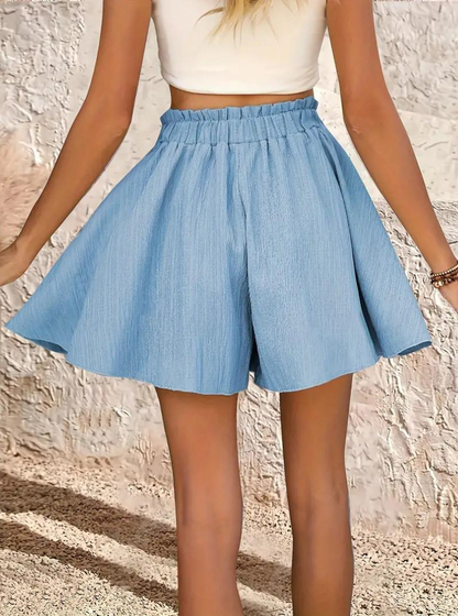 Højtaljede A-formede shorts