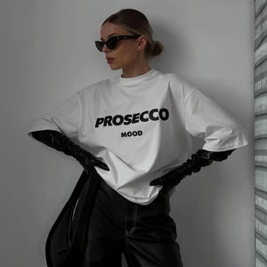 Afslappet T-shirt med Grafisk Tekst